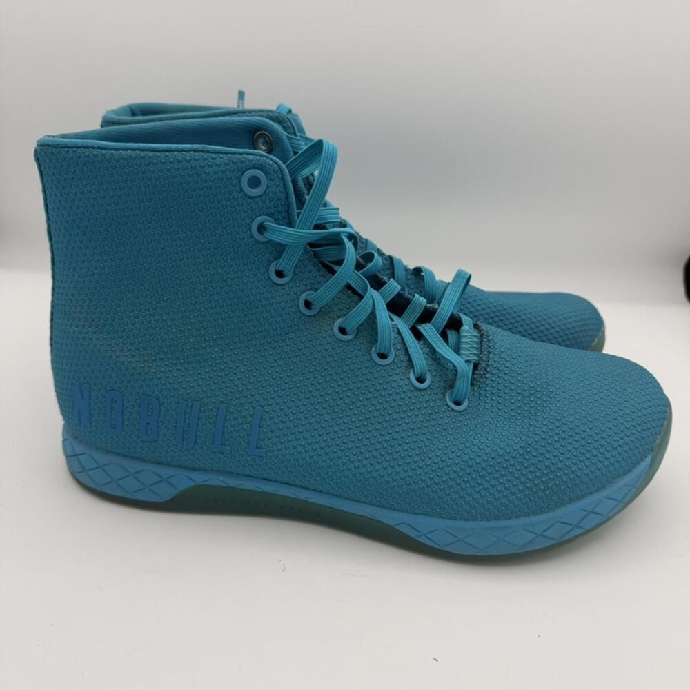 NoBull Women's Size 9.5 Men's Size 8 Teal Blue High Top Sneakers Shoes
